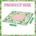 Seenelling Mahjong Mat 31.5" x 31.5" Non-Slip Noise Reduction Mahjong Table Mat Multi Purpose Game Table Cover for Mahj Tiles Board Poker Dominoes Tile Games(Tropical Green)