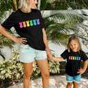 LOTUCY Mom and Son Matching Outfits Mama and Mama's Litter Man Print Shirts Cute Mom and Son Valentine's Gifts