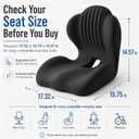 2-in-1 Ergonomic Seat Cushion with Lumbar Support, L-Shaped Memory Foam Chair Cushion with Hollow Center, Five-Zone Sitting Support for Office Chair, Car, Truck, Gaming, Wheelchair, Long Sitting
