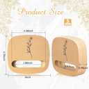 Juexica 5 Pcs Embroidery Hoop Display 3 x 2.76 Inches Embroidery Hoop Holder Wooden Base Hidden Screw Design DIY for Cross Stitch Accessories Decor