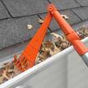 Mini Rake Head  Gutter Rake Tool for Removing Leaves & Debris from Roofs, Gutters & Hard-to-Reach Areas  Fits Standard Acme Thread & Recommended EZ Smart Pole (Not Included)