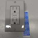 Leviton GFCI Outlet, 15 Amp, Self Test, Tamper-Resistant with LED Indicator Light, Protection from Electric Shock and Electrocution, GFTR1-GY, Gray