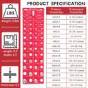 Thread Checker, Rustproof Nut and Bolt Thread Checker, Wall-Mountable Bolt Size Finder Tool, 30 SAE & 30 Metric Thread Gauge, Bolt and Nut Sizer for Quick Measurement