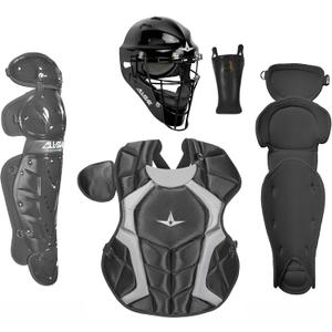 All-Star Player's Series Youth Catcher’s Kit – Complete Protective Gear Set, NOCSAE Certified, for Ages 12-16 (Black)