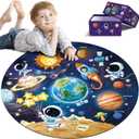 Round Jigsaw Puzzles,Floor Puzzle for Kids,Large 70 Piece Puzzle for Toddler Ages 3-5,Preschool Learning Educational Toy Christmas Birthday Gift for 4-8 Years Old Boy Girl (Solar)