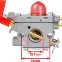 C1U-W43A 545081857 Carburetor for Zama C1U-W43 Poulan VS-2 BVM200FE GBV345 Craftsman 358794765 358794774 358794773 358794700 358794770 358794780 Blower with 545146501 Air Filter