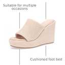 VICKIVICKI Women's Platform Sandals Wedge Ankle Strap Open Toe Sandals