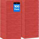 HOMEXCEL Red Shop Towels 100 Pack, Reusable Microfiber Cleaning Cloth Bulk, Multipurpose Microfiber Towels for Cars, House and Kitchen, Highly Absorbent Cleaning Rags 11.5 x 11.5 inch