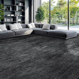 Washable Rug 6x9 Area Rugs for Living Room - Stain Resistant Non-Slip Backing Boho Rug for Bedroom, Durable & Ultra-Thin Vintage Large Area Rug(6x9,Black)