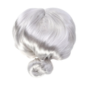 Old Lady Wig Grandma Grey Bun Hairstyle Accessory for Halloween and Christmas Cosplay Comfortable Wig for Women and Boys and Girls