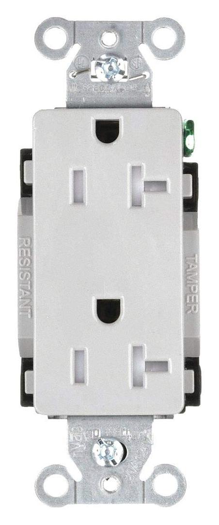 Receptacle, Deco, 20A, 5-20R, 125V, Gray