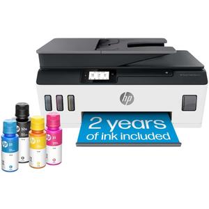 HP Smart Tank Plus 651 Wireless All-in-One Printer, Ink Tank Printer-for-Home Use, 2 Years of Ink Included Auto Document Feeder, Mobile Print, Scan, Copy, Fax, an EcoTank Alternative (7XV38A)