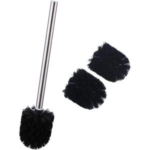 Angle Simple Toilet Brushes, Toilet Bowl Scrubber Brush Head 3 PCS with Cleaner Wand for Bathroom Restroom
