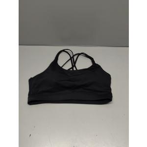 Running Girl Women's Cross Back Sports Bra Padded Strappy Medium Support Yoga Bra for Workout Fitness M