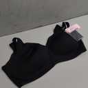 PoseFree Jelly Bras for Women No Underwire Supportive Wireless Comfort Full Coverage Push Up Plus Size for Older Women (3X-Large, Black)