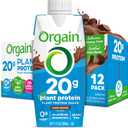 Orgain Organic Vegan Protein Shake, Creamy Chocolate - 20g Plant Based Protein, Ready to Drink, Fruits & Vegetables, Gluten Free, Kosher, No Soy or Dairy Ingredients, 11 Fl Oz (Pack of 12) (EXP 09/22/26)
