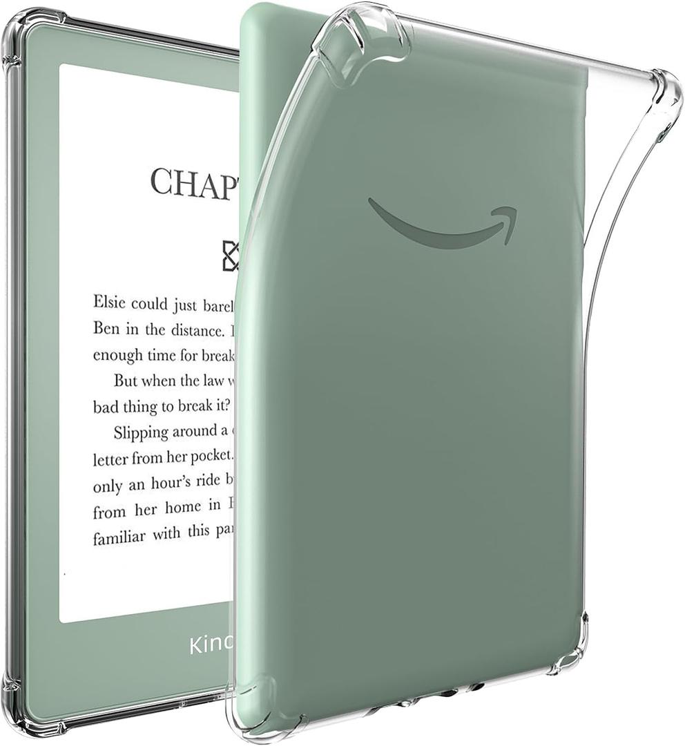 Clear Case for 6" All-New Kindle (11th Generation-2024/2022 Release),Ultra Clear Soft TPU Slim Flexible Transparent Skin Bumper Back Cover Shell for Kindle 11 2024/2022,Lightweight