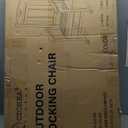 Ciokea Outdoor Rocking Chair, Gray HDPE Rocking Chairs for Outside, All-Weather Comfortable Patio Rockers for Front Porch Deck Balcony (Grey)