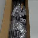 Creatyi 1 Inch Heavy Duty Double Curtain Rods 32 to 129 Inch Adjustable Double Curtain Rods for Windows for Bedroom Living Room Kitchen Study Office (Black)