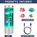 Bubble Fish Lamp, Sensory Bubble Tube Lamp, Artificial Fish Tank with Moving Fish, to Light Up Your Life Like a Lamp, Fish Tank Light and Aquarium Lamp, Excellent Gift