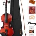Eastar Violin 4/4 Full Size for Adults, Violin Set for Beginners with Hard Case, Rosin, Shoulder Rest, Bow, and Extra Strings (Imprinted Finger Guide on Fingerboard), EVA-2