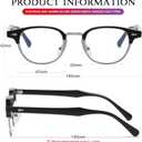 AIEYEZO Retro Blue Light Glasses for Men Women 90s Classic Semi-Rimless Eyeglasses Fashion Cumputer Gaming Glasses
