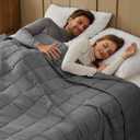 Weighted Blanket for Adults 20lbs, 78"x86", King Size Cooling Heavy Throw Blanket for 130-220lbs, Microfiber Soft Thick Big Blankets Weighted Comforter Breathable Gift for Sleeping, Grey