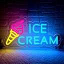 Ice Cream Neon Sign for Wall Decor,Ice Cream Shop Neon Decor,Business Dessert LED light for Bar,Party,Bedroom Decoration,Birthday,Christmas Decor,Size16.1 * 8.3 inch(JTD264)
