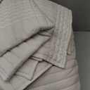 HOMBYS 128x120 Seersucker Patchwork Oversized King Quilt Set, Lightweight Plaid Bedspread Coverlet Set, All Season Bohemian Home Bedding Decor with 2 Pillow Shams, Beige