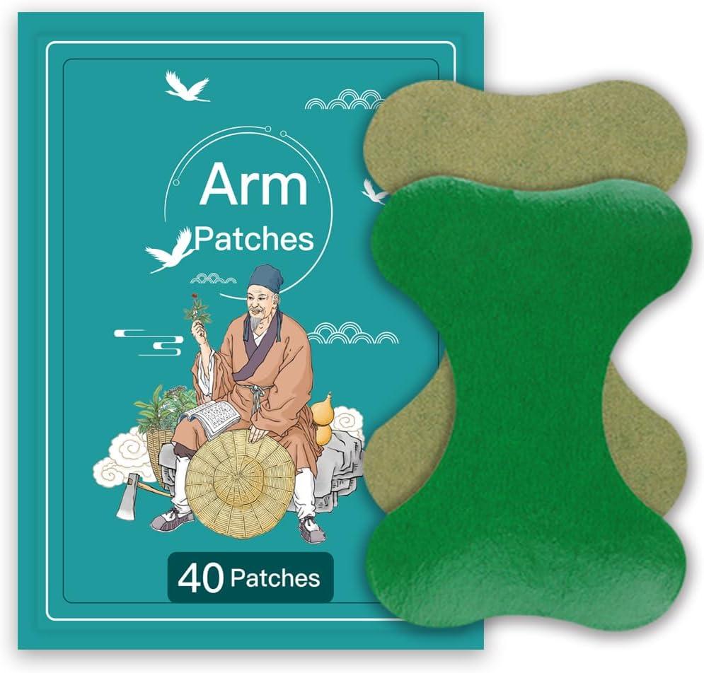 2 x 40Pcs Mugwort arm Patches,Natural Herbal Patch,Natural Wormwood Discreet for Arm and Leg,Natural Herbal Arm Patch for Women and Men