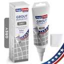 Tile Grout Repair, Grey 8.8 oz/250gr. Fast Drying Grout Repair Kit, Grout Filler Tube Repair Kit, Tile Grout Paint, Grout Sealer Restore and Renew Bathroom Floor, Tile Gaps, Joints, Lines
