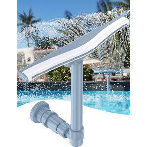 Pool Fountains for Above and In-ground PoolsOriginal by POOLHACKER, Adjustable Whale Tail Waterfall Wide Width Pool Sprinkler Fountain for Relaxation & Cooling 10-20 Degrees (Base)