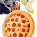 DIYUQISHI 2-Pack Puppy Chew Toys – Soft & Sturdy Squeaky Pizza & Banana for Small Dogs, Dental Health, Indoor Playtime Fun (3.9'' - 9.5'', Cat Toys)