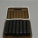 Weekly Pill Organizer 4 Times a Day, 7 Day Pill Box 4X, Portable for Travel Pill Case for Pills/Vitamin/Fish Oil/Medication/Supplements (4x7 Brown)