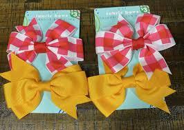 FABRIC BOWS Decorative Bow clips 12pcs