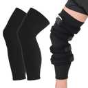 Orthomen 2 Pcs Knee Brace Undersleeve for Knee Support, Circulation Improvement & Pain Relief Knee Brace, Comfortable Knee Sleeve to Protects Skin from Abrasions and Irritations, Breathable Leg Sleeves for Men & Women (XXL)