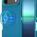 I-HONVA for iPhone Air Case/iPhone 17 Air Case [Compatible with MagSafe] Shockproof 3-Layer Full Body Protection [Without Screen Protector] Rugged Heavy Duty Cover for Apple iPhone Air,Turquoise