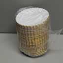 Hushee 100 Pcs Plastic Plates with Gold Trim 6'' Small Round Disposable Vintage Dessert Plates for Party Birthday Buffet Wedding Catering Celebration Reception (White)