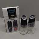 UNNEES Gravity Electric Salt and Pepper Grinder set of 2, Automatic Salt And Pepper Grinder Set, Adjustable Roughness, Battery Powered, LED Light, 2 Pack, (Black)