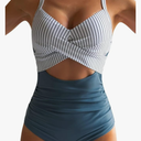 Eomenie Women's One Piece Swimsuits Tummy Control Cutout High Waisted Bathing Suit Wrap Tie Back 1 Piece Swimsuit XL