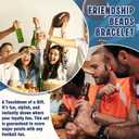 Quelay 24 Set Game Day Football Bracelets Gifts Stackable Clay Beaded Stretch Bracelets Jewelry Adjustable Friendship with Gift Cards for Football Fans Player Coaches Sports Team Party Favor