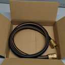 Giraffe Tools Leader Hose 5/8" x 4ft, Custom Length, No Kink, Flexible, Leakproof Water Hose, Double Female Fittings, 600 Burst PSI, 4ft, Black Orange