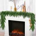 5FT Christmas Garland Artificial Norfolk Pine Garlands Real Touch Winter Green Greenery Garland Christmas Decoration Xmas Garland for Door Table Mantle Wall Indoor Outdoor Christmas Decor