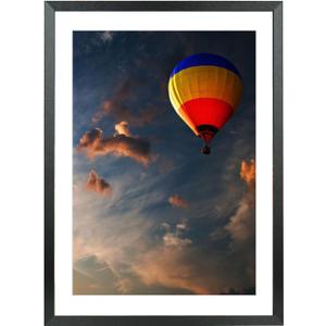 Mxtallup 15x22 Picture Frames Solid Wood, Display Pictures 13x20 Inch With Mat or 15x22 Inch Without Mat, Poster Frames 13x20 in Photo Frames Wood Black (T22B1522W1320)