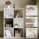 Sweetcrispy 6 Cube Storage Organizer, Stackable Modular Bookcase Shelf