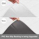 Buganda Memory Foam Bath Mat, 47" x 24", Ultra Soft and Non-Slip Bathroom Rugs, Water Absorbent and Machine Washable Bath Rug Runner for Bathroom, Shower, and Tub, White