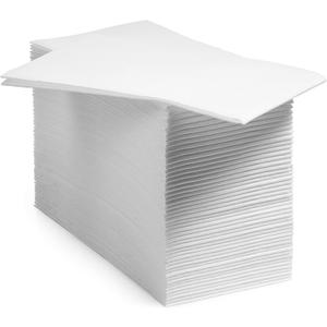 1000-Pack BloominGoods Disposable Bathroom Napkins | Linen-Feel Guest Towels, Made In USA | Cloth-Like Hand Tissue Paper, White, 12" x 17"