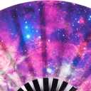 Large Rave Fans Folding Fan-Hand Fan Popping Fan for Line Dancing Clacking Fans for Dance for Cooling, Party, Dance, Decoration (AM6)