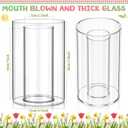 Vase in Vase Double-Walled Glass Cylinder Vases 7.8 Inch Tall for Vases Filler Wedding Decoration Clear Centerpieces for DIY Floral Arrangements Seasonal Home Indoor Table Decor(4.7" & 2.7")