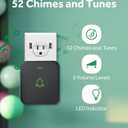 AVANTEK Wireless Door Bell, CB-21 Mini Waterproof Wireless Doorbell Operating at Over 1000 Feet, 2 Remote Buttons Can Have Different Tones, 52 Melodies, CD Quality Sound and LED Flash